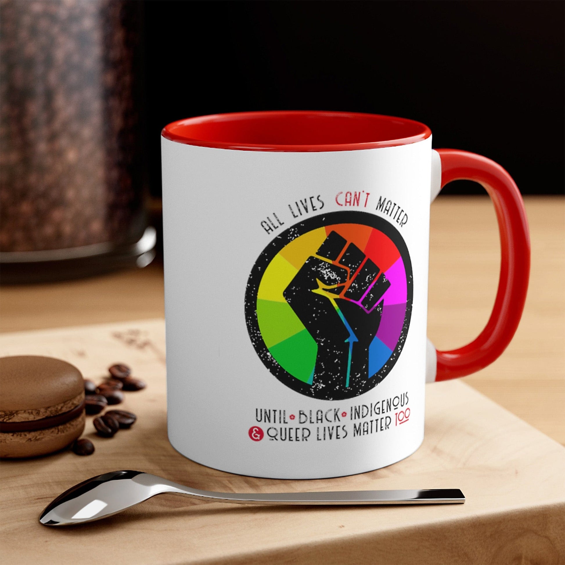 All Lives Can't Matter 11oz Coffee Mug A Blue Dot in a Red State