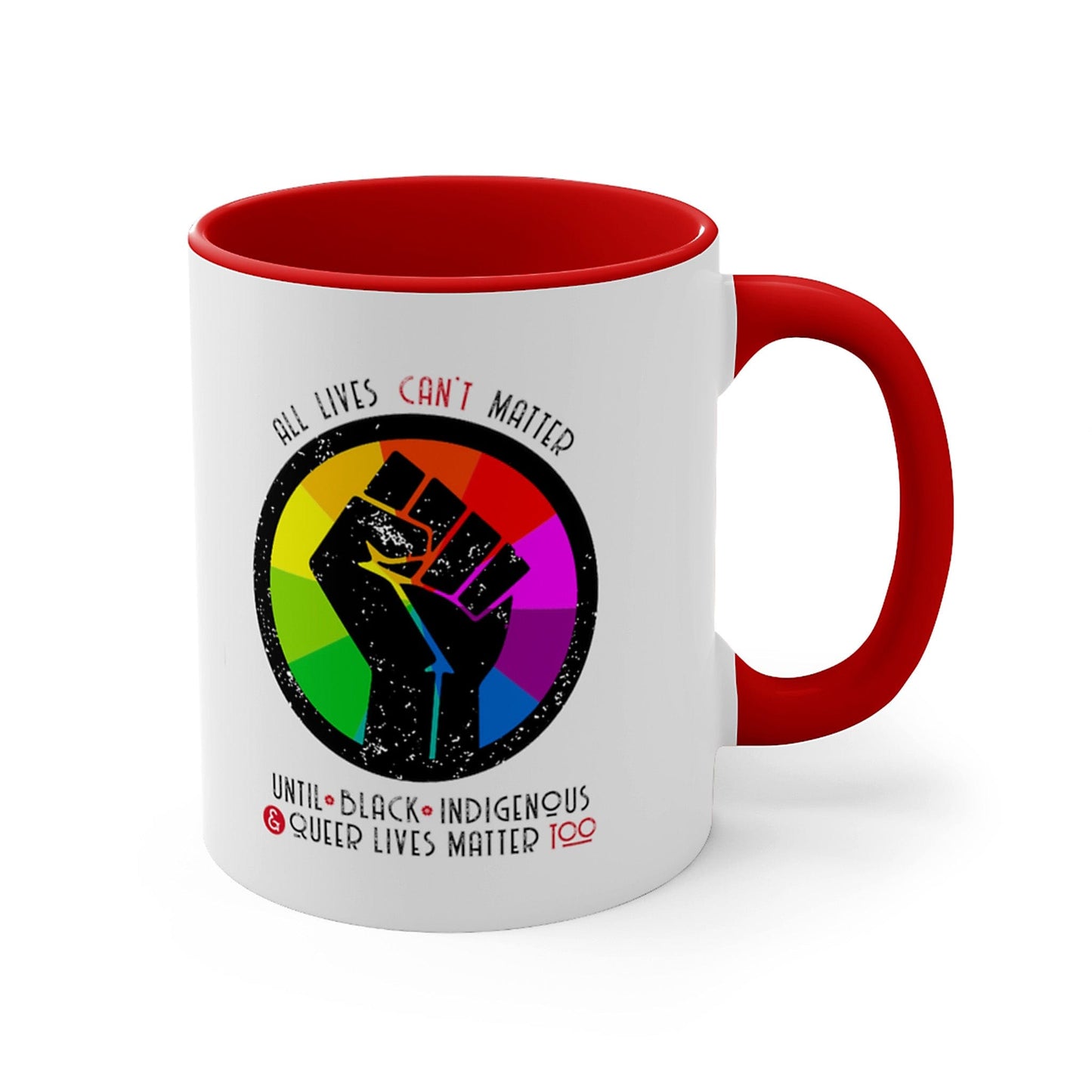 All Lives Can't Matter 11oz Coffee Mug A Blue Dot in a Red State