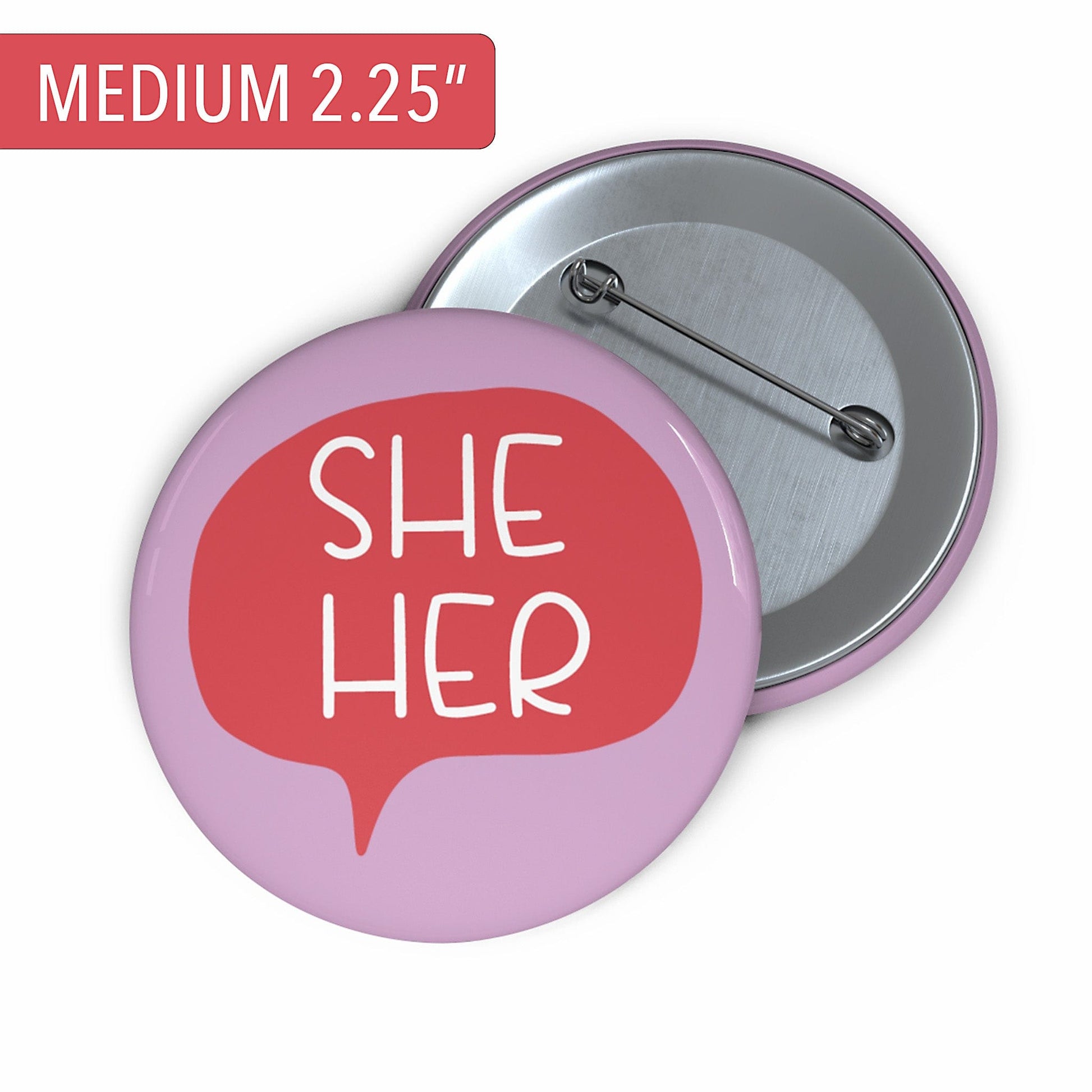 Gender Pronouns Pin She/Her A Blue Dot in a Red State