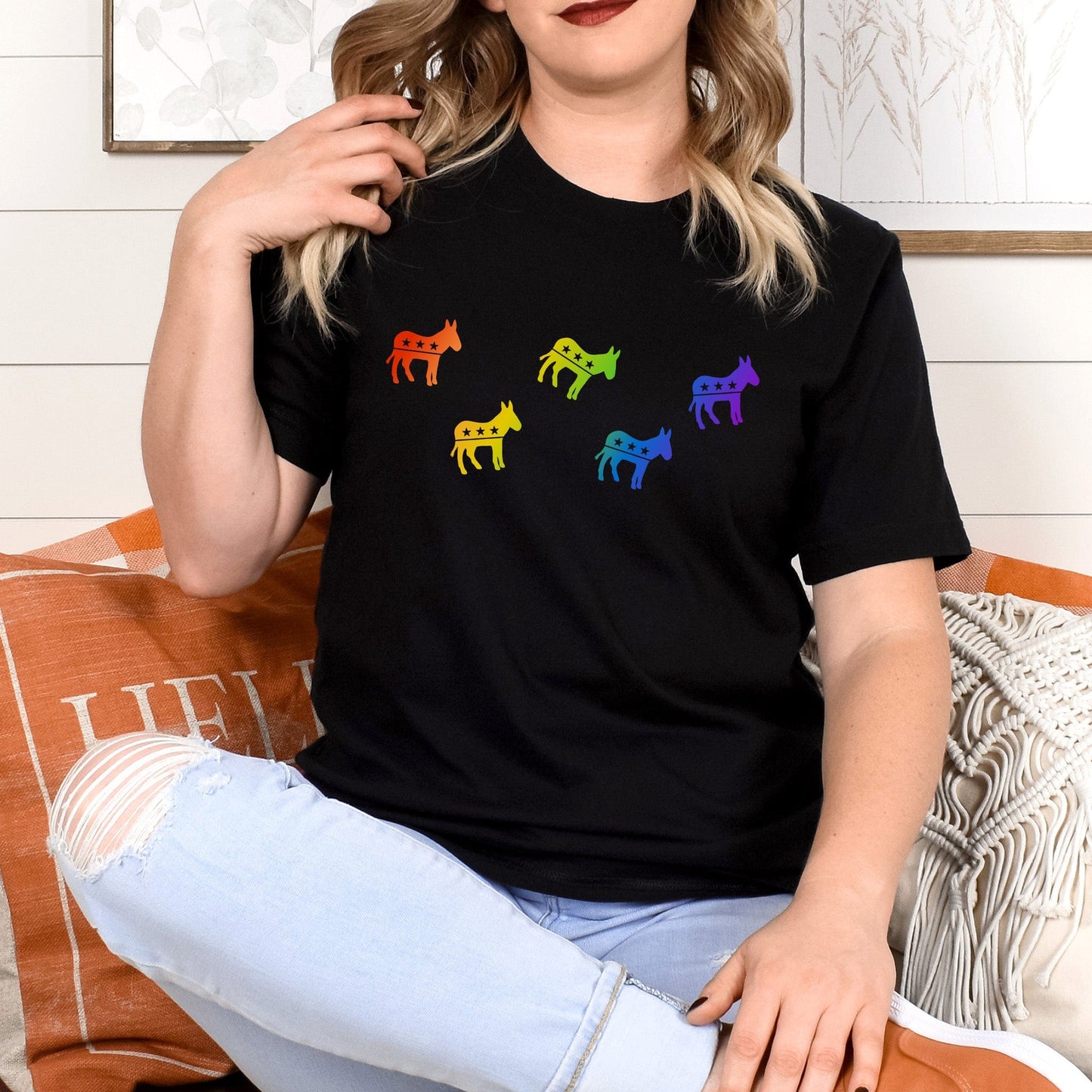 LGBTQ+ Democrat Unisex T-Shirt A Blue Dot in a Red State